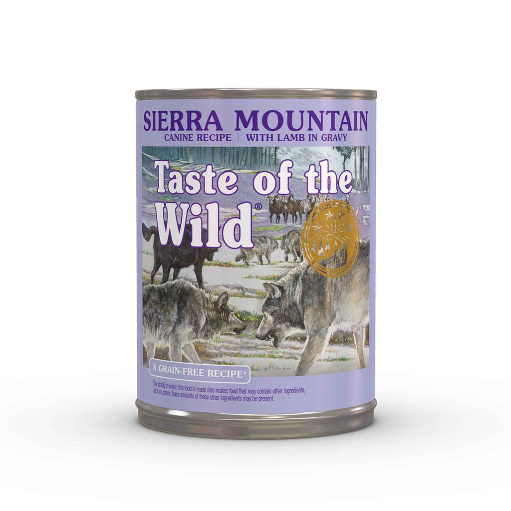 Taste of the Wild, Sierra Mountain lata, cordero + imp.