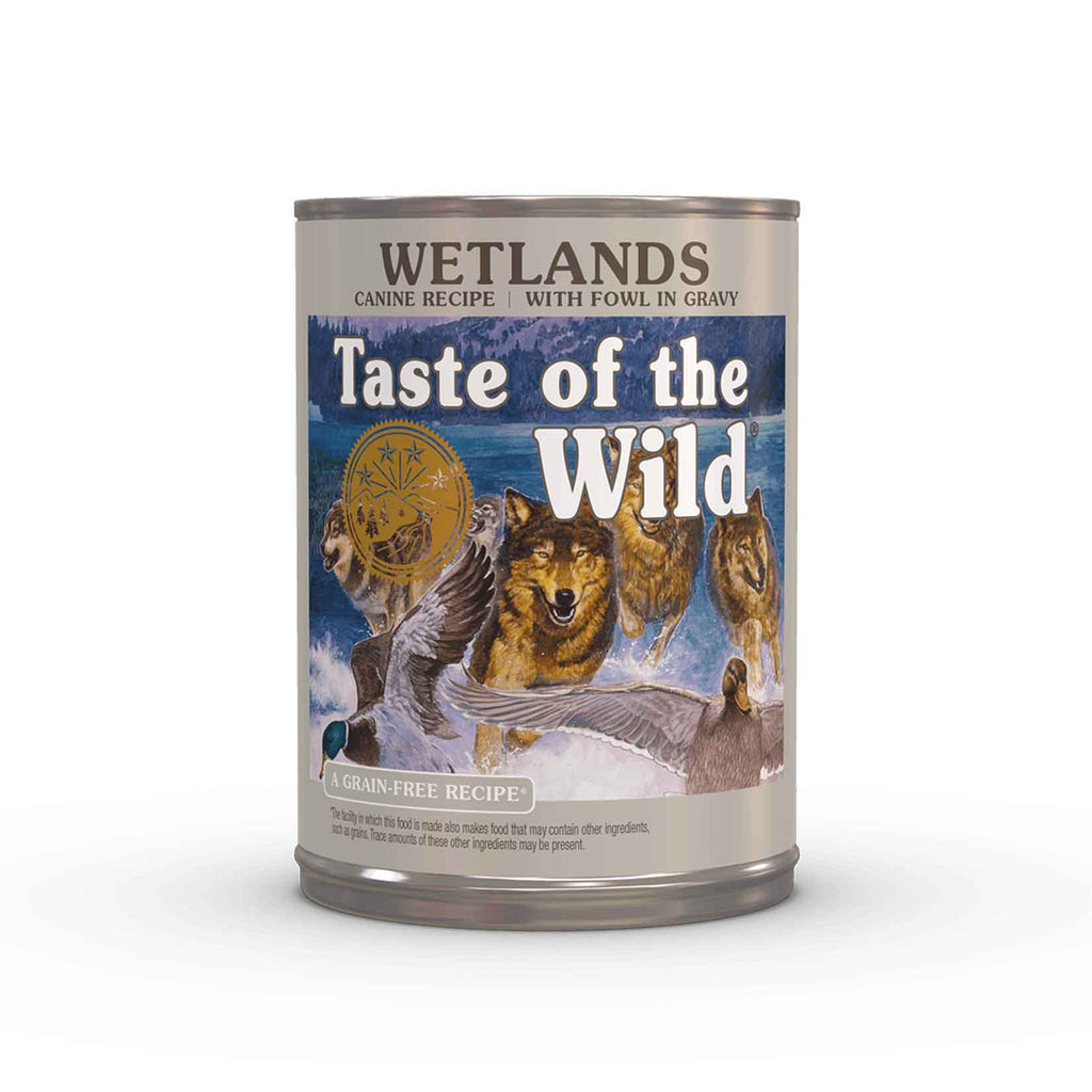 Taste of the Wild, Wetlands lata, pato, codorniz y pavo + imp.