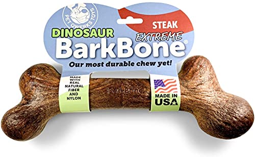 BarkBone Dog Chew Toy, sabor a bistec, extragrande